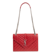 Saint Laurent Medium Cassandra Calfskin Shoulder Bag - Red In Rouge Eros/ Rouge Eros