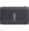 Saint Laurent Medium Kate Calfskin Leather Shoulder Bag In Deep Marine