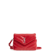 SAINT LAURENT TOY LOULOU CALFSKIN LEATHER CROSSBODY BAG - RED,467072DV706