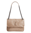 Saint Laurent Medium Niki Leather Shoulder Bag - Beige In Light Taupe
