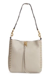 Rebecca Minkoff Small Darren Deerskin Leather Feed Bag - Beige In Taupe