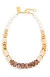 LIZZIE FORTUNATO PINK SANDS FRESHWATER PEARL COLLAR NECKLACE,SS18-N019