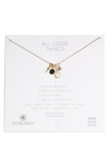 DOGEARED ALL GOOD THINGS ONYX NECKLACE,VG11047