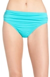 Tommy Bahama 'pearl' High Waist Bikini Bottoms In Ming Jade