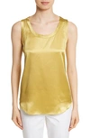 Lafayette 148 Perla Reversible Silk Blouse In Margarita