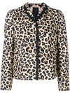 N°21 Nº21 LEOPARD PRINT CROPPED JACKET - NEUTRALS,N2SL012020512933139