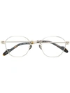 YOHJI YAMAMOTO YOHJI YAMAMOTO ROUND GLASSES - 金属色,YY19002612940333