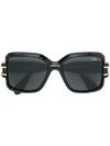 Cazal Oversized Square Sunglasses In Black