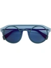 YOHJI YAMAMOTO round frame aviator-style sunglasses,YY701312940345