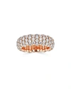 ZYDO 18K ROSE GOLD DIAMOND STRETCH RING,PROD211390017