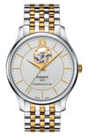 Tissot Tradition Bracelet Watch, 40mm In Silver/ Gold