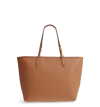 REBECCA MINKOFF SHERRY DOG CLIP LEATHER TOTE - BROWN,HS18SSHT29