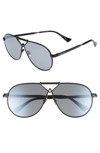 ALTUZARRA 64MM AVIATOR SUNGLASSES - BLACK/ BLACK,AZ0004S60464