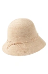 Helen Kaminski Packable Raffia Cloche In Natural