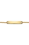 Monica Vinader Havana Mini Friendship Bracelet In Gold/ Gold Metallica