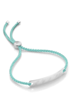 Monica Vinader Engravable Havana Mini Friendship Bracelet In Silver