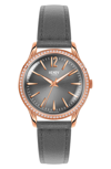 HENRY LONDON FINCHLEY LEATHER STRAP WATCH, 34MM,HL34-SS-0200