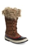Sorel Joan Of Arctic Tall Boots With Faux Fur In Umber