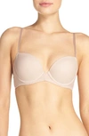 On Gossamer Next To Nothing Underwire Demi Plunge Bra In Champagne