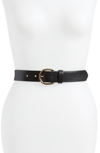 Madewell Medium Perfect Leather Belt In True Black