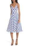 MILLY STRIPE WASHED LINEN BLEND SUNDRESS,208SL013895B