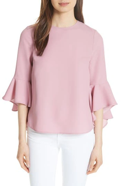 Ted Baker Juula Waterfall Sleeve Top In Pink