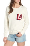 MOTHER 'THE SQUARE' DESTROYED GRAPHIC PULLOVER SWEATSHIRT,8042-272