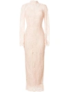 ALESSANDRA RICH FITTED LACE GOWN,FAB131612923813