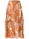 SEE BY CHLOÉ FLARED PATTERNED SKIRT,CHS18UJU0502512909531
