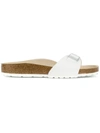 Birkenstock Buckle Slip-on Slides In White