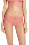 Madewell Lace Boyshorts In Ripe Persimmon