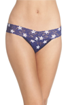 HANKY PANKY PRINT LOW RISE THONG,3W1582