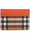 BURBERRY VINTAGE CHECK AND LEATHER CARD CASE,407343812824342