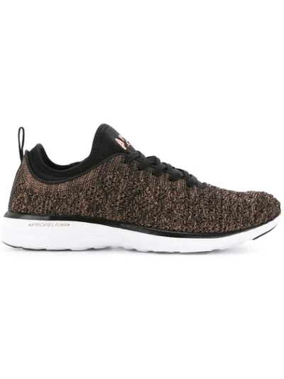 Apl Athletic Propulsion Labs Mélange Lace-up Sneakers In Black
