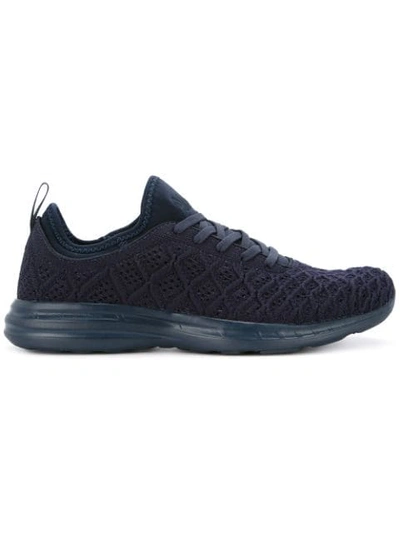 Apl Athletic Propulsion Labs Textured Lace-up Sneakers In Blue