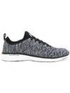 Apl Athletic Propulsion Labs Techloom Phantom Running Sneakers In Black White Melange