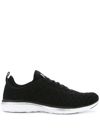 Apl Athletic Propulsion Labs Techloom Wave Ribbed Knit Sneakers In Black