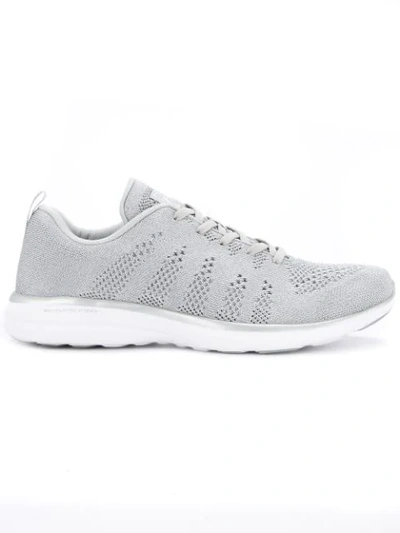 Apl Athletic Propulsion Labs Perforated Lace-up Trainers In Grey