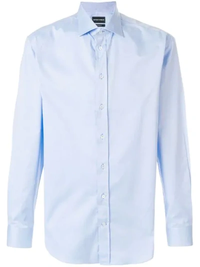 Emporio Armani Slim Fit Shirt In Blue