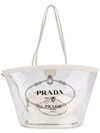 PRADA TRANSPARENT LOGO TOTE,1BG166VMOO2BY512944128