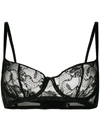 Gilda & Pearl Odile Shimmer Lace Bra In Black