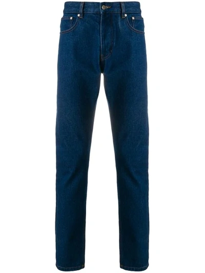 Ami Alexandre Mattiussi Wide Fit 5 Pockets Jeans In Blue