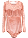 LILLY SARTI LILLY SARTI TULLE BODYSUIT - PINK,ROBL020812745271