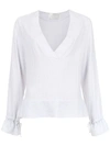 LILLY SARTI LILLY SARTI CLAIRE STRIPES BLOUSE - WHITE,ROBL022412889727