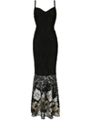 Olympiah Lace Long Dress In Black
