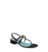 Gucci Women's Patent Leather Bee Sandals In Pearl