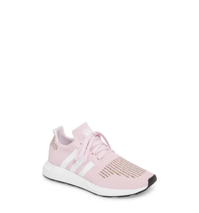 Adidas Originals Women's Swift Run Primeknit Casual Shoes, Pink In Aero Pink/ White/ Core Black