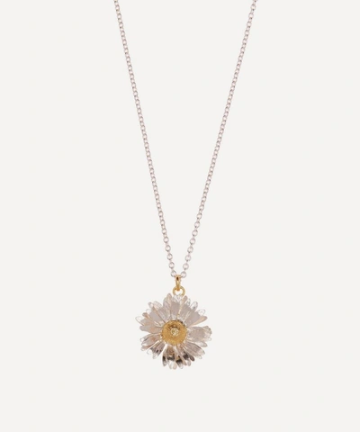 Alex Monroe Silver Big Daisy Pendant Necklace