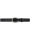 GUCCI LEATHER BELT WITH CRYSTAL DIONYSUS BUCKLE,432142AP0IN12937657
