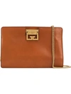 Givenchy Leather Evening Clutch In Brown